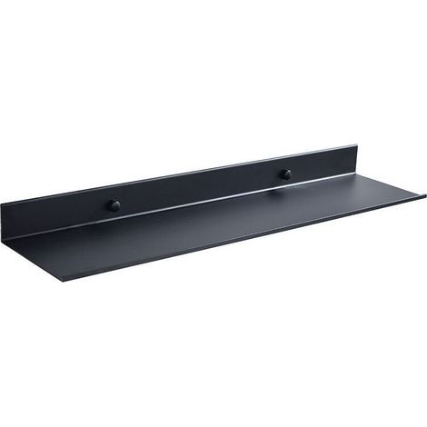 Badezimmerregal, schwarzes Aluminium-Badezimmerregal, platzsparendes Wandregal, Ablagefach für Schminktisch oder Wandablage (1/5)