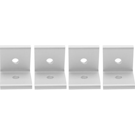 Connecteur vertical en profilé aluminium à 2 trous, connecteur à angle droit blanc 4545, tête de connecteur à équerre, épaissi et antirouille. (1/5)