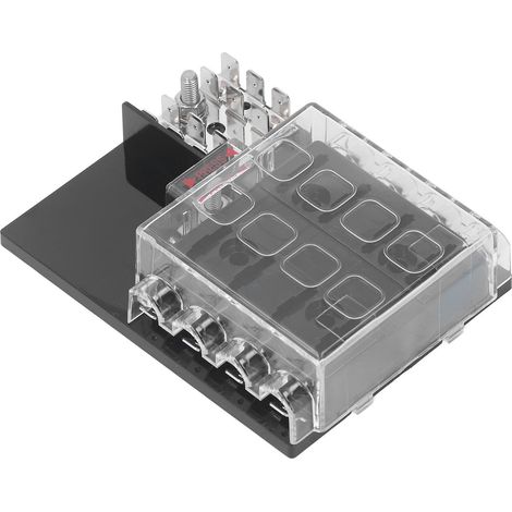 Wasserdichter ATC ATO 8-fach Flachsicherungskasten, Panel mit Minuspol für Auto, Wohnmobil, Anhänger, LKW, Transporter, 12-36V DC. (1/5)