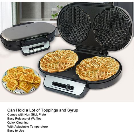 Gaufrier 3 en 1 avec thermostat réglable, plaques antiadhésives et poignée tactile pour la cuisson des crêpes (prise US 110 V). (1/5)
