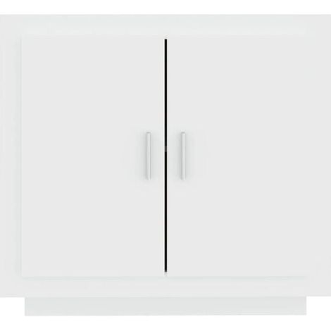 Buffet de Cuisine 80x40x75 cm, Meuble Rangement avec Portes et Étagères, Bois d'Ingénierie Blanc, Armoire de Salle à Manger Moderne pour Stockage Organisé (1/5)