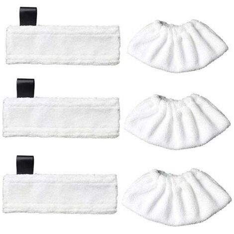 [MAI UTILIZZATO]Confezione da 3 panni di ricambio in microfibra per mocio e confezione da 3 panni in microfibra per Karcher Easy Fix SC1/SC2/SC3/SC4/SC5/SV7, panno accessorio per Kärcher Easy Fix--INH (1/4)