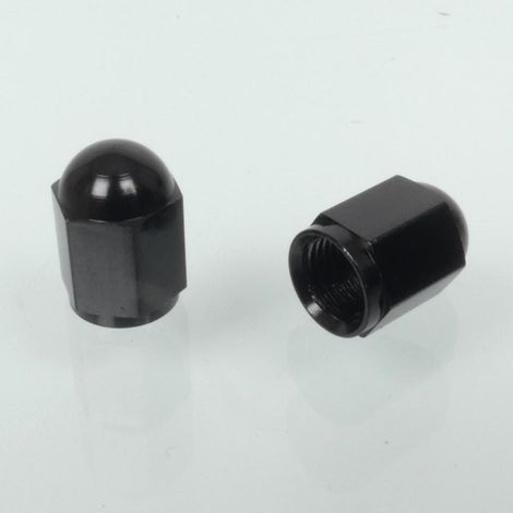 Bouchon de valve Bike It Hexagonal aluminium anodisé noir pour