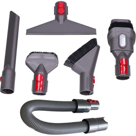 Kit d'accessoires pour aspirateur Dyson V7 V8 V10 V11 – Rallonge flexible 150 cm – 2 brosses – Performance équivalente pièces d'origine (1/5)