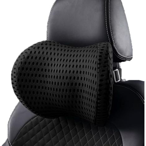 Coussin Appuie Tete Voiture, Oreiller de Cou de Voiture en Mousse à Mémoire, Respirant et Confortable, Coussin Appuie Tete Voiture pour Conduite Gaming Bureau de Sièges (h1 Noir) (1/5)