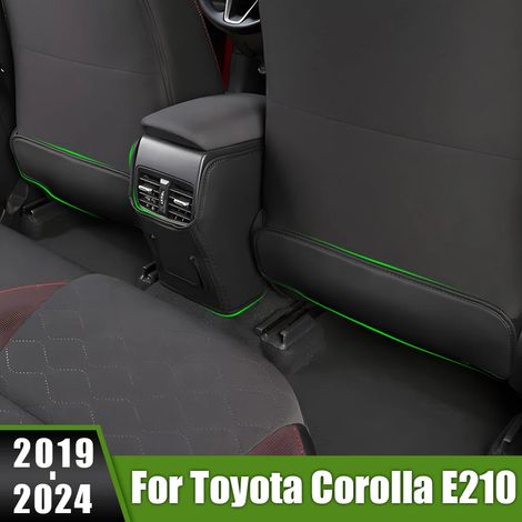 (Noir - Lot de 3) Convient aux Toyota Corolla E210 2019-2021 2022 2023 2024 Hybride. Protection de dossier de siège, coussins anti-coups de pied, imperméables et anti-salissures. (1/5)