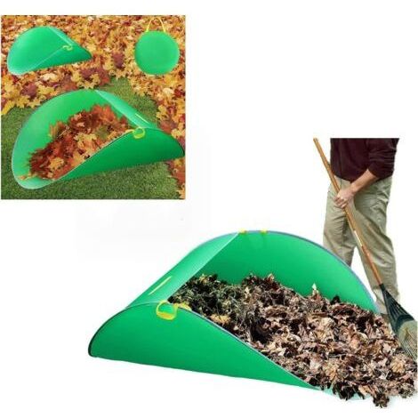 Leaf collection bag for lawns and gardens, foldable, reusable, large capacity, leaf rake, lawn waste collection bucket with handle (1/5)