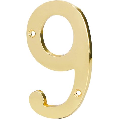 Número "9" de latón