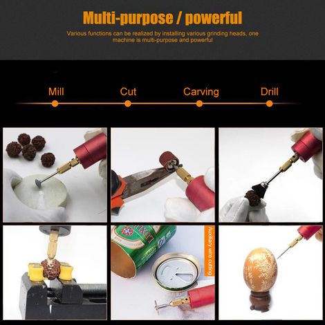 DIY-Handbohrmaschine, Mini-Elektrobohrmaschine, DIY-Schleif-, Polier- und Graviermaschinen-Set (1/5)