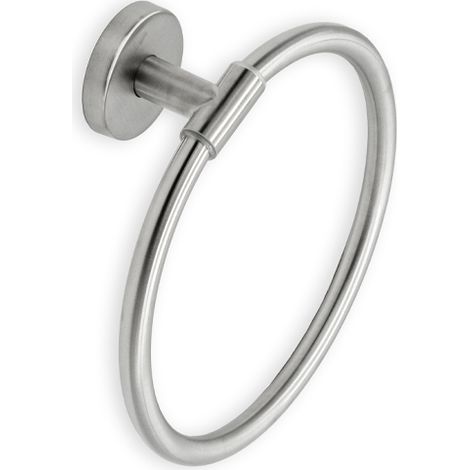 Inda - Gealuna Ring Handtuchhalter aus gebürstetem Stahl