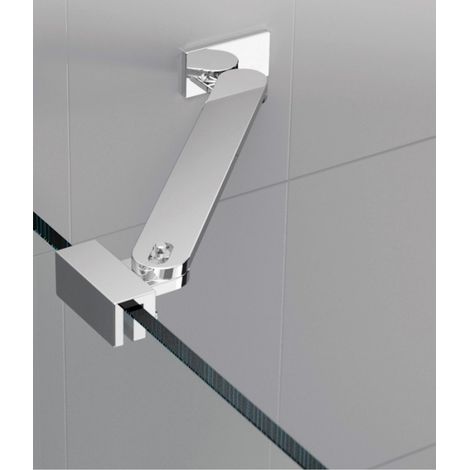Novellini – Barre de renfort d'angle 45 cm pour paroi de douche fixe – Pour verre 6 mm et 8 mm – Installation facile et sécurisée