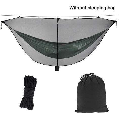 Moustiquaire Pour Hammock - Filet Polyester 360° - Fermeture Éclair Bidirectionnelle - Compatible Avec La Plupart Des Hammocks - 1 Pièce (1/5)