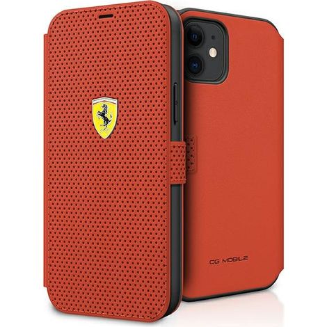 Ferrari FESPEFLBKP12SRE iPhone 12 mini 5.4 rojo/libro rojo On Track Perforado (1/5)