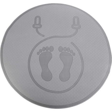 Stoßdämpfende und schalldämpfende Springseilmatte, Yogamatte für drinnen und draußen, schwarz