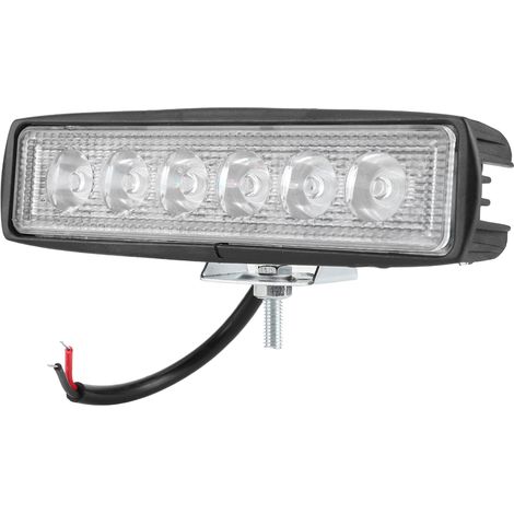 Projecteur longue portée 6 LED 18 W ultra-lumineux pour voiture, SUV, moto et bateau. (1/5)