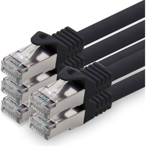 5 pièces Câble Réseau Ethernet Cat.7, SFTP PIMF LSZH, RJ45 10 Gb/s, pour Switch LAN DSL Routeur Modem