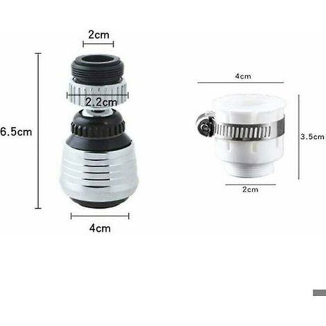 1x Accessoire robinet, 2 modes jet, filetage M22 M24, économie eau, cuisine salle de bain (1/4)