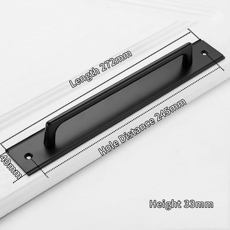 (Ensemble de 2 pièces) Poignées de porte en alliage d'aluminium, adaptées aux portes intérieures, portes de chambre, portes de cuisine, quincaillerie de porte.