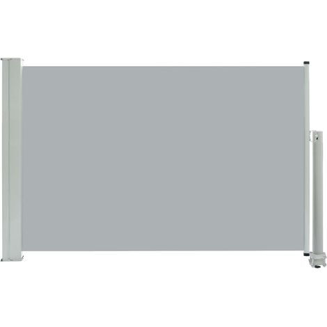 Tenda da sole parasole laterale retrattile per patio giardino terrazza balcone schermo di protezione visiva 60 x 300 cm grigio 020007390
