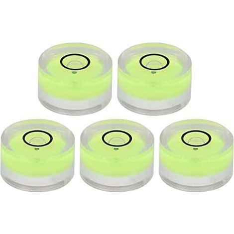 5Pcs 15Mm Mini Niveau Circulaire Niveau à Bulle Bubble Spirit Level Niveau de Poche abs Plastique Diamètre Circulaire Outil de Mesure Ronde Bulle Niveau D'Spirit Pour Échelle de L'Équilibre (1/5)