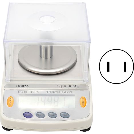 Balance électronique portable 1kg/0,01g, affichage numérique, balance de laboratoire, outil de pesée précis, prise US 100-240V (1/5)