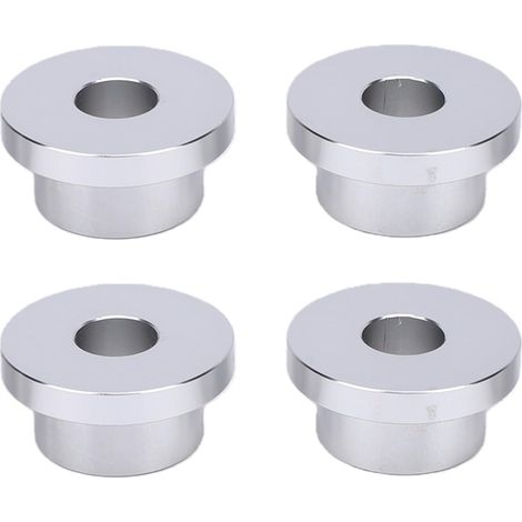 Lot de 4 Bagues de Rehausse de Guidon en Alliage D'aluminium argenté, Manchons de Fixation de Guidon Usinés CNC, Pièces de Rechange de qualité Supérieure pour Motos (1/5)