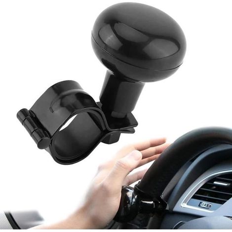 Bouton Volant Voiture Spinner, Poignée Puissance de Voiture Antidérapante en Boule de Volant Silicone Direction (1/4)