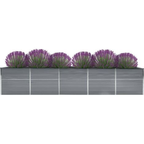 Maison Exclusive - Garten-Hochbeet Verzinkter Stahl 400x80x45 cm