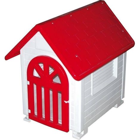 Caseta exterior de PP para perros pequeños y medianos, 54x74x71 cm (1/5)