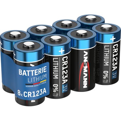 ANSMANN CR123A 3V Lithium Batterie, 8 Stück