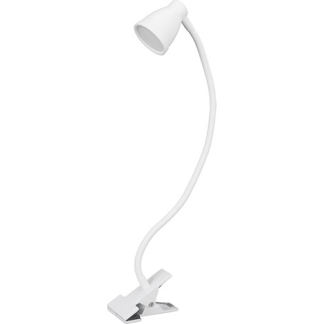 Lampe de lecture à pince USB à intensité variable, design simple et élégant, pour l'éclairage intérieur blanc. (1/5)