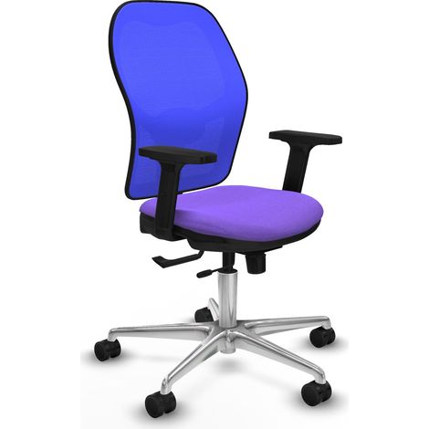 Sedia da ufficio piqueras y crespo Jorquera blu tessuto rete (1/2)