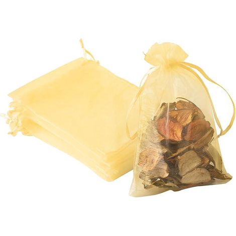 100 sacs en organza 1015CM avec cordon de serrage - Sachets cadeaux pour bijoux, savons, emballage Saint-Valentin, fêtes et événements (1/5)