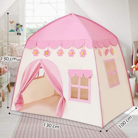 Château de princesse, tente de jeu, tipi pour enfants, grande maison de jeux en tissu Oxford pour enfants (1/4)