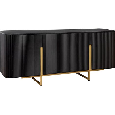 Buffet 160 cm 4 puertas negro y dorado – Colección ORION (1/5)