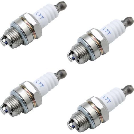 Lot de 4 bougies d'allumage L7T Universelles de Rechange l7t Bougie Tronconneuse Bougie D'allumage Remplacemen pour Tondeuse à Gazon Moteurs à 2 Temps (1/4)