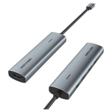Docking USB Tipo-C Vention TGGHB/ 3xUSB/ 1xHDMI/ 1xUSB Tipo-C PD