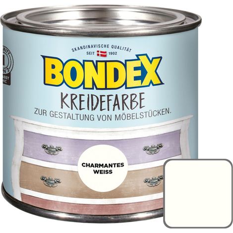 Bondex Kreidefarbe 500 ml, charmantes weiß Vintagefarbe Möbelfarbe Innen (1/5)