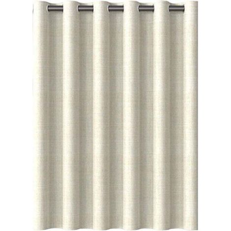 Rideau de chambre à coucher de salon en matériau épaissi imperméable sans perforation installation facile tringle de douche beige (1/4)