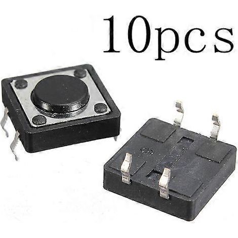 Lot de 10 mini-interrupteurs tactiles momentanés SPST de haute qualité sur circuit imprimé