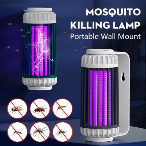 Lampe Anti-moustiques Blanc à Choc électrique Piège à Mouches USB Répulsif Anti-insectes Pour Chambre à Coucher Et Extérieur