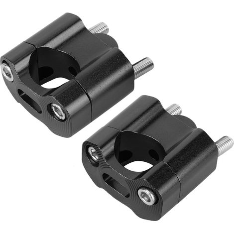 Support Moto 22mm/28mm 1/8in 7/8in Colliers de Fixation Guidon Riser Adaptateur CNC Alliage Aluminium Noir (1/3)
