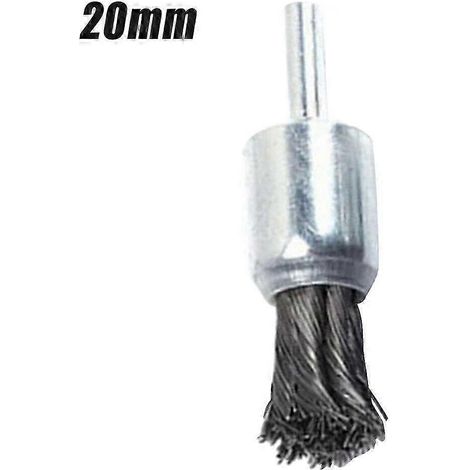 Brosse métallique en acier inoxydable 20/25 mm pour perceuse électrique, brosse de polissage pour outils rotatifs, élimination de la rouille sur les métaux (1/5)
