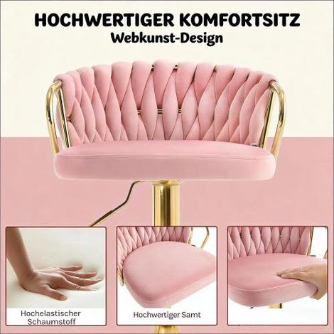 Chaise de cuisine confortable, tabouret de café, repose-pieds rembourré à coussin moelleux, tabouret de bar élégant, lot de 2 chaises hautes pour comptoir. (1/5)