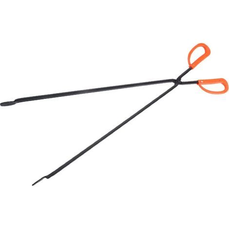 Charcoal Tong Cheminée Tong Log Bûche Bribecue Barbecue Charbecue Clip de Bois D' intérieur Pinces de Bois de Chauffage en Pince en Fer Forgé Grafle Grabber pour Cuisinière en Bois(48.5cm) (1/5)