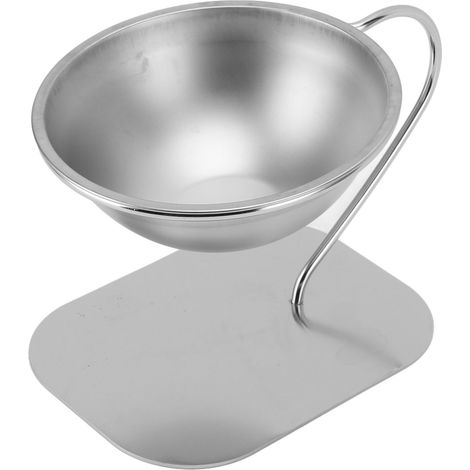 Gamelle surélevée pour chat en acier inoxydable de grande capacité, anti-basculement, pour nourriture et eau pour chats et chiens (1/5)