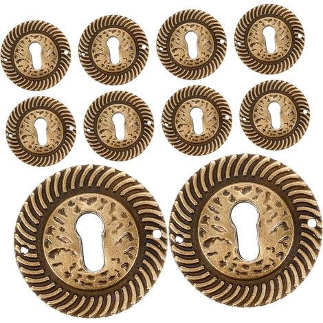 Lot de 10 caches ovales décoratifs en alliage zinc pour serrures (1/5)