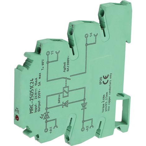Module de relais de connexion à contact électromagnétique PLC MRC-25D51C24 5A NO (1/5)