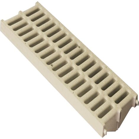 First Plast – Grille PVC anti-choc renforcée 75KN 200x500mm – Résistance 77KN pour zones piétonnes – Norme EN1433:2008 – Couleur sable