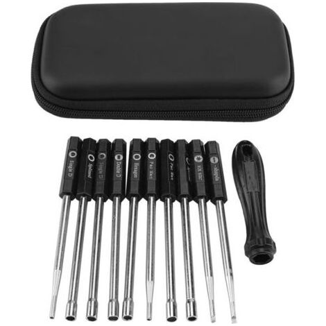 Set de 10 outils de réglage carburateur – Tournevis Pacman, double D, cannelés – Compatible scies Stihl, Husqvarna, Zama, Walbro (1/5)